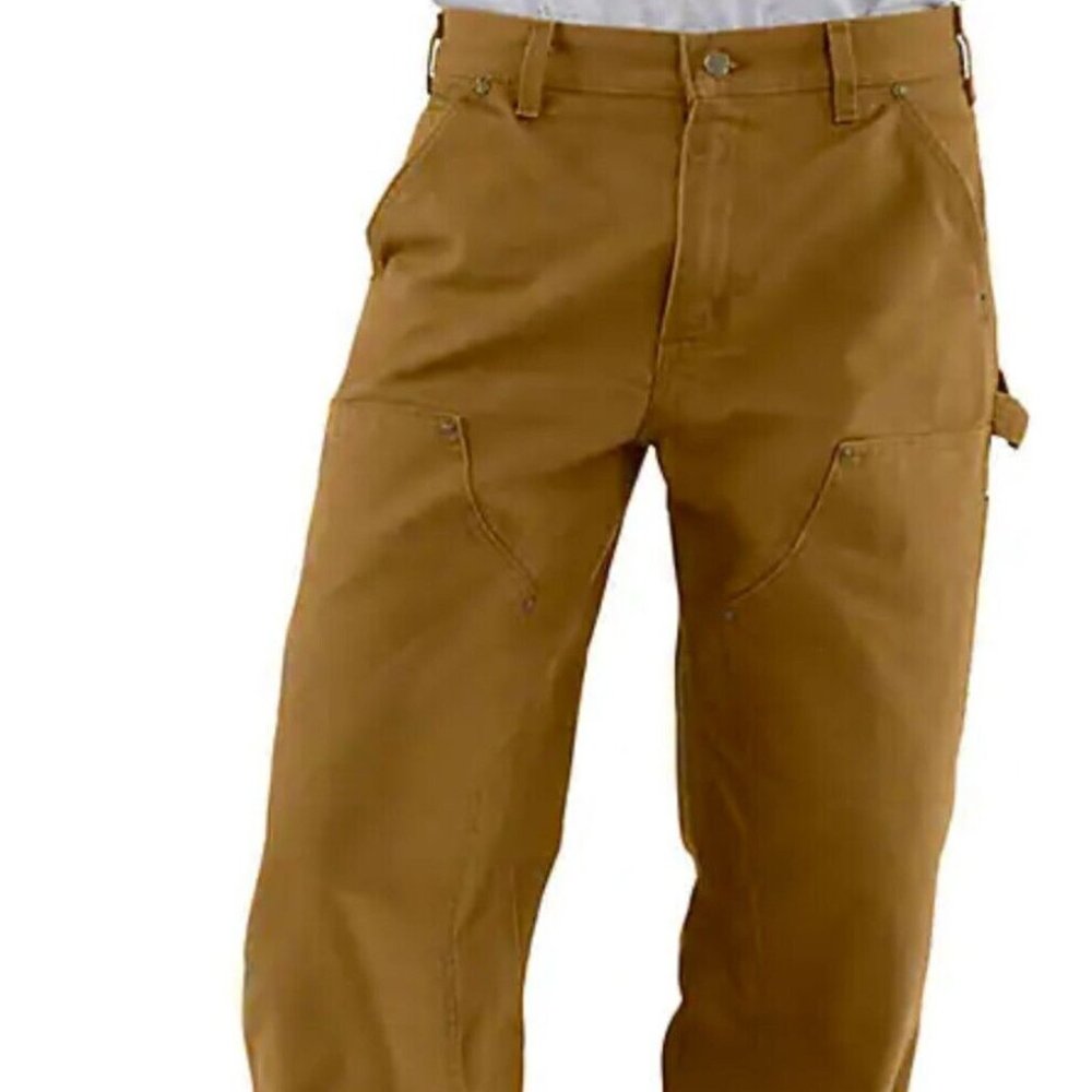 Carhartt B01Mens Loose Fit Firm Duck Dble Fr Work Pants 34 Waist X 30 length